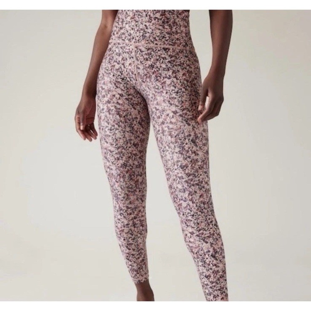 Athleta Elation 7/8 Tight Women's L Paint Texture Sunset Speckled Leggings